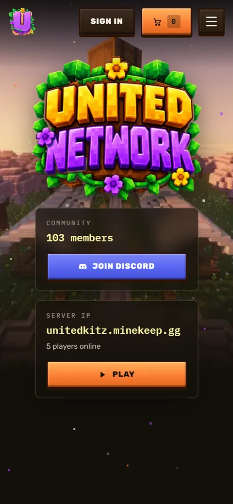 United Network store on a phone